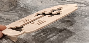 Tipar Cruce dreptunghiular din lemn pentru coliva, dimensiuni 14/18 cm - Img 3