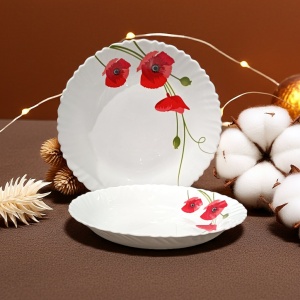 Serviciu masa din opal 18 piese Red Carnation - Img 5