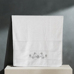 Set 10 prosoape parastase si inmormantari de fata, albe, Ely, 50x90, bumbac, 400G/M²