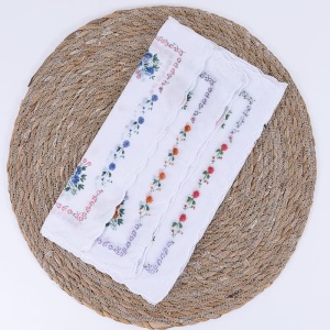 Set 12 batiste dama parastase si inmormantari, 28x28cm, bumbac 100%