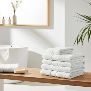 Set 12 prosoape albe, Diamond, bucatarie, 30x50, bumbac 100%, 400G/M²