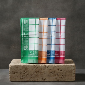 Set 12 prosoape, bucatarie, bumbac 100%, color, 42x65cm, Crystal