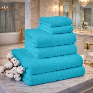 Set 12 Prosoape Bumbac 550g Hotel S23 Turcoaz