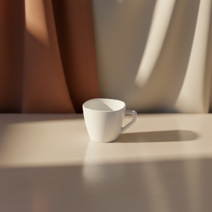 Set 6 cesti opal, patrate, albe, 220ml - Img 2