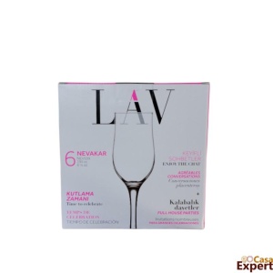 Set 6 pahare sampanie Lav 195 ml - Img 2