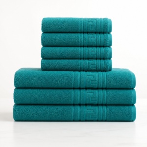 Set 7 Prosoape Bumbac 100%, 550 g/m² Verde – 4 Față/Mâini + 3 Corp S76 - Img 2