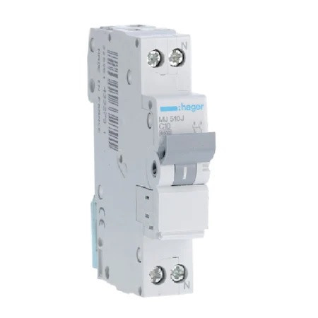 Disjunctor 1P+N, 10A, 4,5kA, C, 1M, Hager