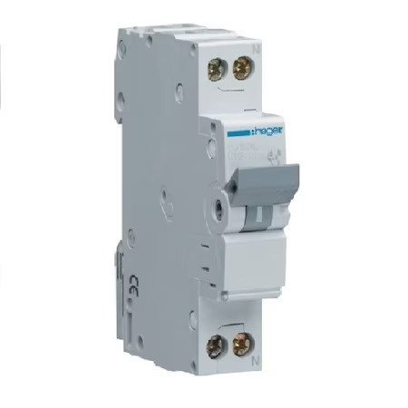 Disjunctor 1P+N, 20A, 4,5kA, C, 1M, Hager