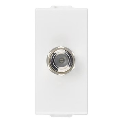 Priza TV tip F VIMAR Neve UP 09318, 1 modul, Alb