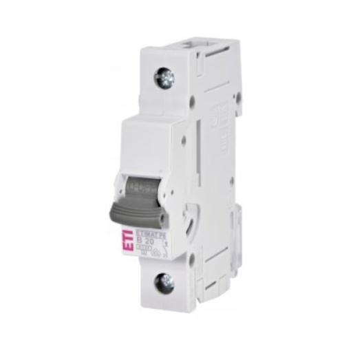 Siguranta automata 1P 20A Curba B 6kA, ETI 001900011