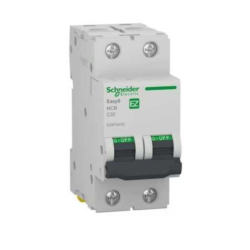 Siguranta automata 2P, 32A, curba de declansare C, capacitate de rupere 4.5kA, Schneider Easy9
