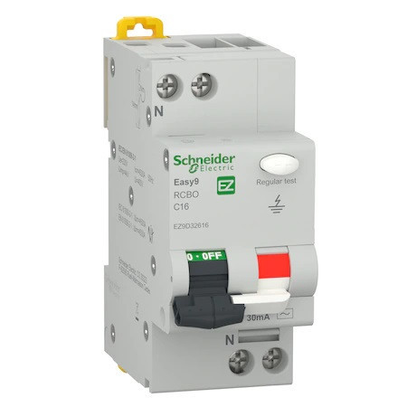 Intreruptor automat diferential Schneider Easy9, RCBO 1P+N 4500 AC 30mA C 16A