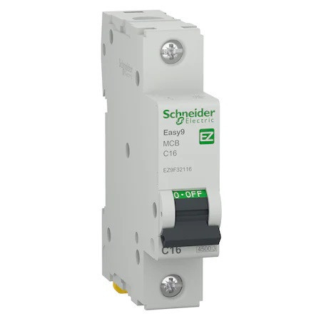 Siguranta electrica automata Schneider Easy9, 1P, 16A, 4500 A C, termo-magnetic, Clipsabil