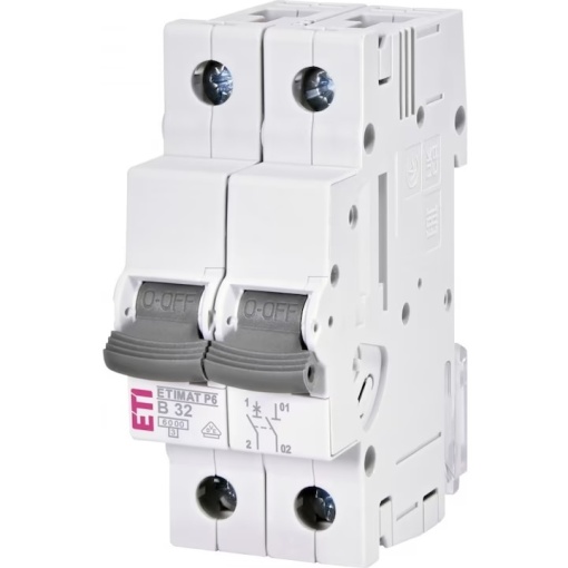 Siguranta automata 2P 32A Curba B 6kA ETI 001900113