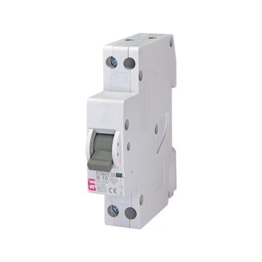 Siguranta automata 1P+N 10A Curba B 6kA 1M ETI 002191102