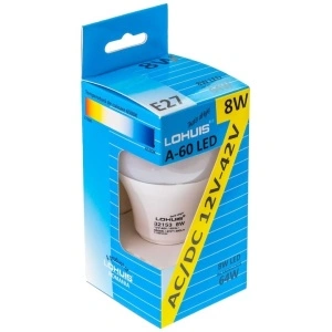 Bec LED LOHUIS, forma A60, 12V-42V, E27, 8W, 25000 ore, 6500K - Img 2