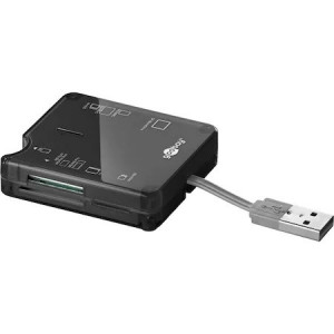Cititor de carduri Goobay All-in-One 6 sloturi USB 2.0, negru