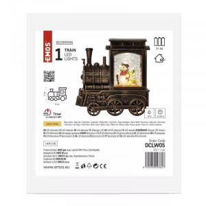 Decoratiune Craciun, Tren cu Om de zapada 1LED, 3xAA, 16X17cm, Emos, Lumina Calda - Img 3