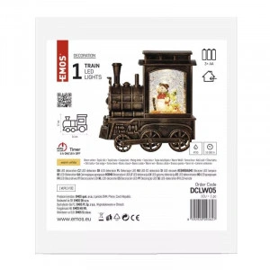Decoratiune Craciun, Tren cu Om de zapada 1LED, 3xAA, 16X17cm, Emos, Lumina Calda - Img 3