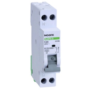 Siguranta electrica automata Noark 101596, 1P+N, 1 modul, curba C, cap. de rupere 4,5kA, 20A