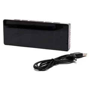Ceas de birou, afisaj pentru temperatura, alarma, alimentare USB, LED rosu - Img 2