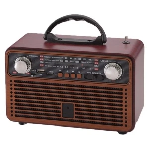 Radio Clasic Vintage Rovolt® 8095BT cu Bluetooth, MP3, USB si baterie reincarcabila - sunet puternic si design retro elegant