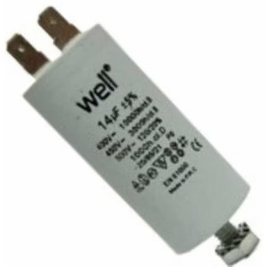 Condensator pornire motor 400V 14uF cu pin, Well