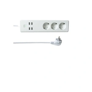 Prelungitor Smart Woox, Wi-Fi, 3x Schuko, 4xUSB, Alb