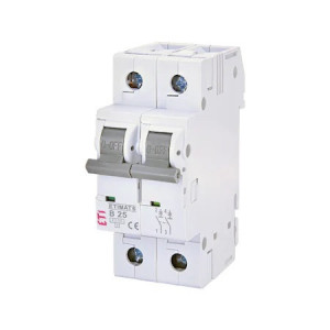 Siguranta automata 2P 25A Curba B 6kA ETI 002113518