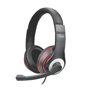 Casti PC over-ear Well cu microfon, USB