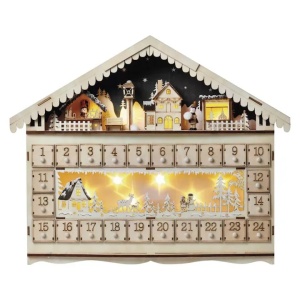 Decoratiune Craciun, Casuta calendar, Emos ZY2315, 10 LED 0.4W, IP 20