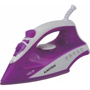 Fier de calcat Albatros Jasmine, Talpa ceramica, 1800 W, Violet