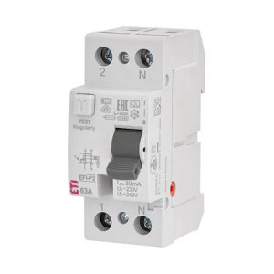 Siguranta automata diferentiala 1P+N 63A/30mA tip A 10kA EFI-P2, ETI 002061113