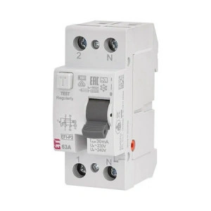 Siguranta automata diferentiala 1P+N 63A/30mA tip A 10kA EFI-P2, ETI 002061113