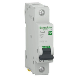 Siguranta electrica automata Schneider Easy9, 1P, 16A, 4500 A C, termo-magnetic, Clipsabil