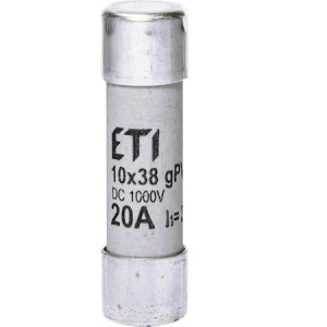 Siguranta fuzibila ETI CH 10x38 gPV 20A 1000V pentru panouri fotovoltaice