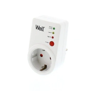 Stecher schuko WELL, cu protectie la joasa si inalta tensiune, 15A, 165V-250V