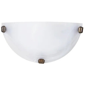 Aplica Rabalux Alabastro, E27, 1x60W, Alb/Bronz