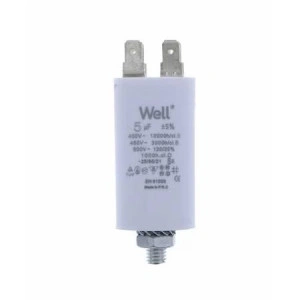 Condensator pornire motor 400V 5uF cu pin, Well