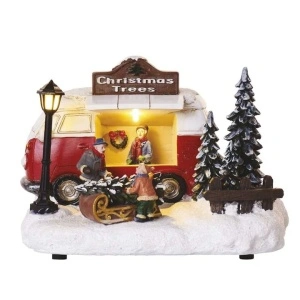 Decoratiune Craciun, Masina, 3xAA 1.5V, Emos, 10 LED 0.22W, Lumina Calda