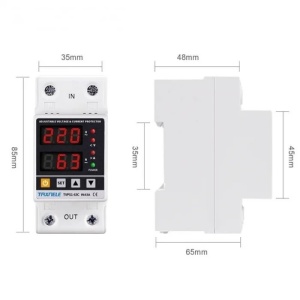 Releu de protectie la tensiune si curent 220V 63A TAXNELE TVPS1-63C - Img 2