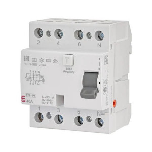 Siguranta automata diferentiala RCCB 40A/30mA tip A 10kA, ETI 002061512