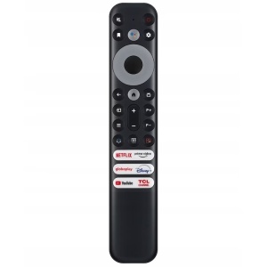 Telecomanda pentru Smart TV TCL RC902V FMR2, x-remote, Netflix, YouTube, Disney+, Prime Video, Globoplay, Negru