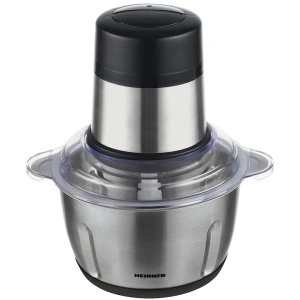 Tocator de legume Heinner Cytheria 300 HMC-D300SS, 300W, capacitate 2L, 2 cutite din inox, 2 viteze, bol din inox, Argintiu
