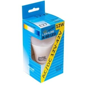 Bec LED LOHUIS, forma A60, 12V-42V, E27, 12W, 25000 ore, 6500K - Img 2