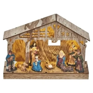 Decor de Craciun Emos Bethlehem 19cm cu 2xAAA timer, alb cald