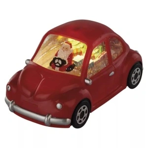 Decoratiune Craciun, Masina Mos Craciun, Rosu, 3xAA 1.5V, Emos, 1 LED 0.36W, Lumina Calda