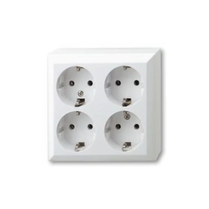 Multipriza 4xschuko aplicata alba, 10A, Eco Premium