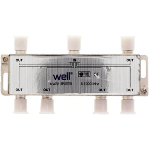 Spliter semnal TV 6 cai 1000 Mhz, Well