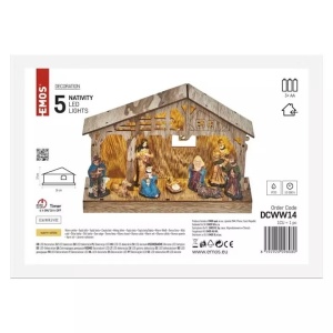 Decor de Craciun Emos Bethlehem 19cm cu 2xAAA timer, alb cald - Img 2